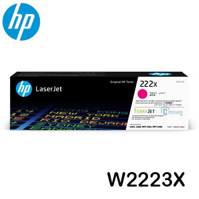 Toner HP 222X W2223X LJ M3303 Magenta 2500pgs
